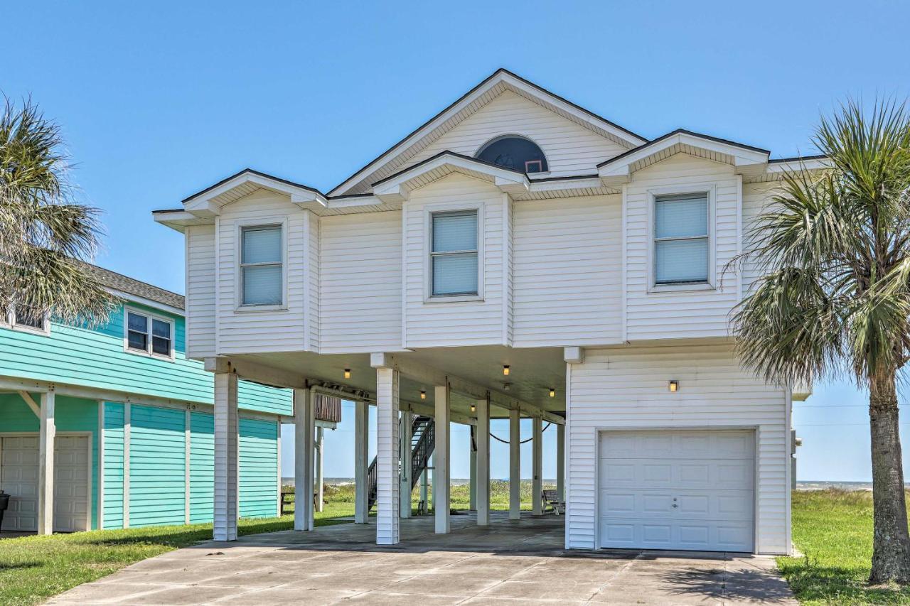 Oceanfront Galveston Home - Walk To Beach! 外观 照片
