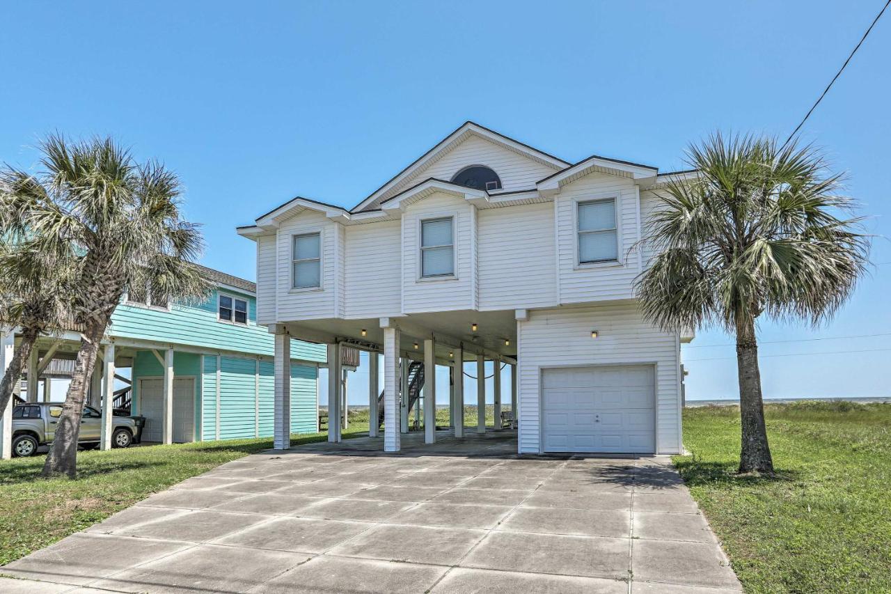 Oceanfront Galveston Home - Walk To Beach! 外观 照片